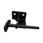 Manija Interna Apertura de Capot Universal Adaptable con base para tornillo negra delantera