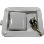 Manija Externa Bodega Universal Con Llave Metálica Blanca