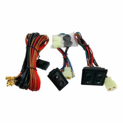 Kit Switch Elevavidrios 2 Puertas Con Cableado Tipo Fx1